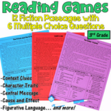 Reading Games for 3rd: 12 Fiction Passages with Comprehens