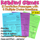 Reading Games for 3rd: Nonfiction Passages with Comprehens