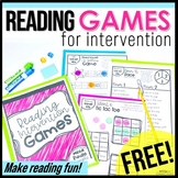 Reading Games for Intervention FREE - Comprehension and Ph