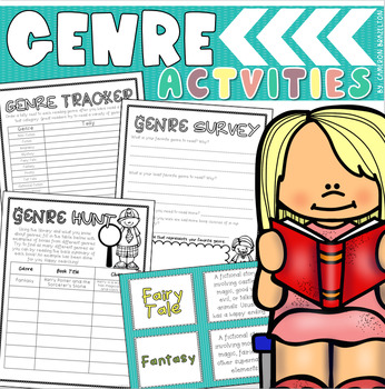 Preview of Reading Genre Activities (Matching Game, Surveys, Quiz, Book Review)