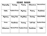Reading Genre Bingo for Independent Reading