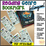 Reading Genre Bookmark bilingual Marcapáginas