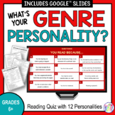 Reading Genre Personality Test - Library Genre Activity - 