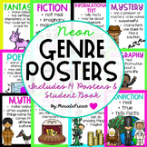 Reading Genre Posters- Neon Frames