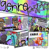 Reading Genre Posters | Tie Dye Flair Classroom Decor