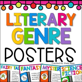 Preview of Reading Genre Posters for Literary Genre Lessons and Anchor Charts