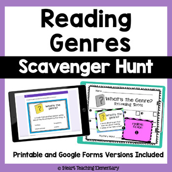 Preview of Reading Genres Activity - A Scavenger Hunt