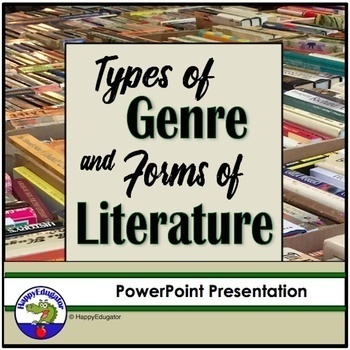 Preview of Reading Genres PowerPoint - Forms of Literature with Easel Assessment