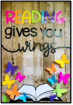 Reading Gives You Wings Bulletin Board Set-Printable & SVG | TpT