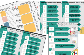 Preview of Reading Goal-Setting/Conference STUDENT and TEACHER forms ALL GRADES/ALL GENRES