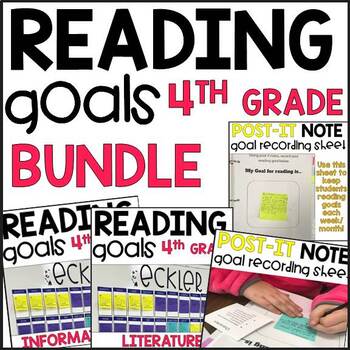 Preview of Reading Goals 4th Grade BUNDLE