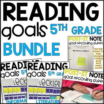 Preview of Reading Goals 5th Grade BUNDLE