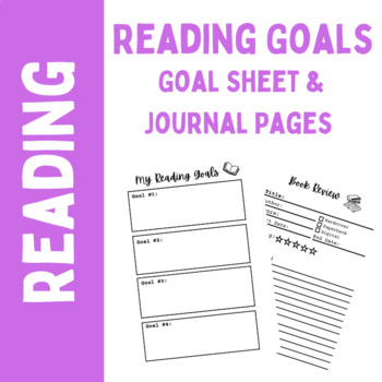 Reading Goals & Book Review Printable Pages by SS Printables | TPT