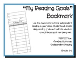 Reading Goals Bookmark