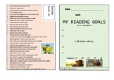 Reading Goal Setting Card - Lower Primary/Elementary