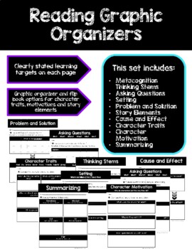 Preview of Reading Graphic Organizer Bundle