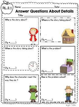 Reading Graphic Organizers- Fiction and Nonfiction (Second Grade Common