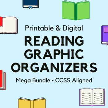 Preview of CCSS Aligned Reading Graphic Organizers, Worksheets, and Templates for Any Text