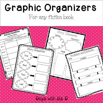 Preview of Reading Graphic Organizers (for any fiction book)