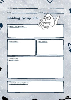 Preview of Reading Group Template, Printable