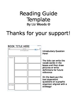 Preview of Reading Guide Template