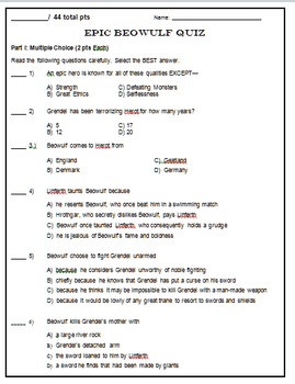 Reading Guide for Burton Raffel s translation of Beowulf TPT