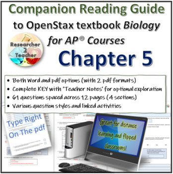 Preview of Reading Guide to OpenStax Biology for AP Courses CHAPTER 5 (AP Unit 2)