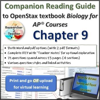Preview of Reading Guide to OpenStax Biology for AP Courses CHAPTER 9 (AP Unit 4)