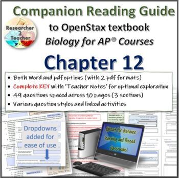 Preview of Reading Guide to OpenStax Biology for AP Courses Chapter 12 Unit 5 AP Bio