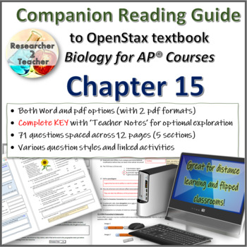 Preview of Reading Guide to OpenStax Biology for AP Courses Chapter 15 Unit 6 of CED