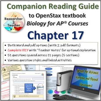Preview of Reading Guide to OpenStax Biology for AP Courses Chapter 17 Unit 6 of CED