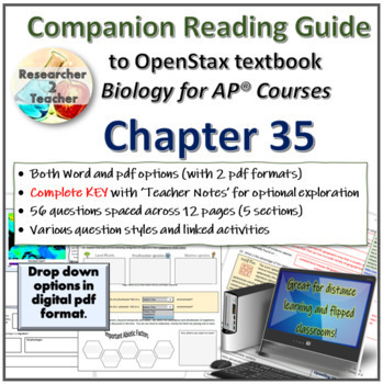 Preview of Reading Guide to OpenStax Biology for AP Courses Chapter 35