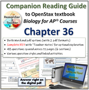 Preview of Reading Guide to OpenStax Biology for AP Courses Chapter 36