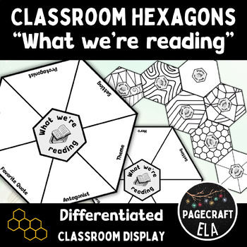 Preview of Reading Hexagons | Student-Led Classroom Display | Hexagonal Thinking