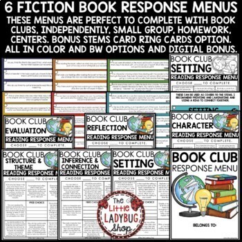 book club discussion cards literature circles for any book club activities