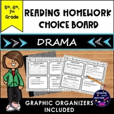 Free Reading Homework Choice Board for Drama