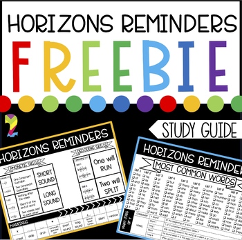 Preview of Reading Horizons Phonics Study Guide {Markings & Most Common Words Reference}