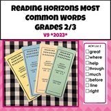 Reading Horizons V9 2023 Most Common Words List Booklets G
