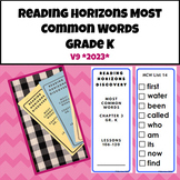 Reading Horizons V9 2023 Most Common Words List Booklets Grade K