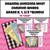 Reading Horizons V9 2023 Most Common Words Lists Booklets 