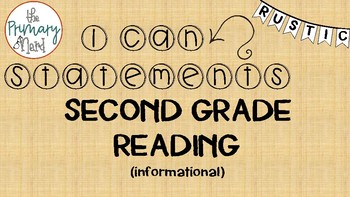 Preview of Reading Informational I Can Statements-Rustic
