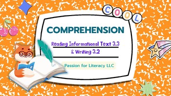 Preview of Reading Informational Text 3.3 and 3.4 with Writing W.3.2
