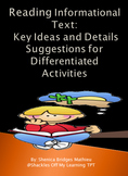 Reading Informational Text: Key Ideas and Details – Differ
