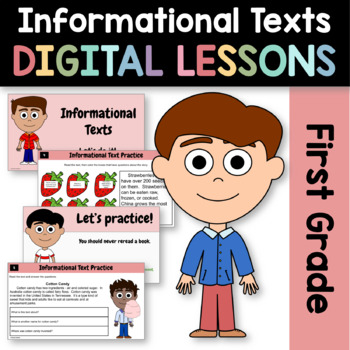 Preview of Reading Informational Texts 1st Grade Google Slides | Guided Reading Practice