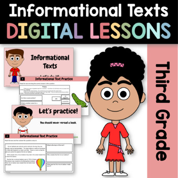 Preview of Reading Informational Texts 3rd Grade Google Slides | Guided Reading Practice
