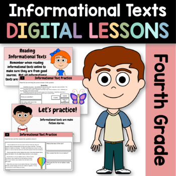 Preview of Reading Informational Texts 4th Grade Google Slides | Guided Reading