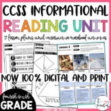 Reading Informational Unit Interactive Notebook for 4th 5t