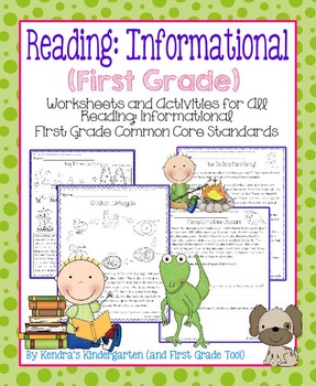 Preview of Reading: Informational Worksheets/Activities - First Grade Common Core