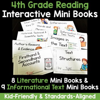 Preview of Reading Interactive Mini Books Bundle Fourth Grade
