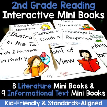 Preview of Reading Interactive Mini Books Bundle Second Grade